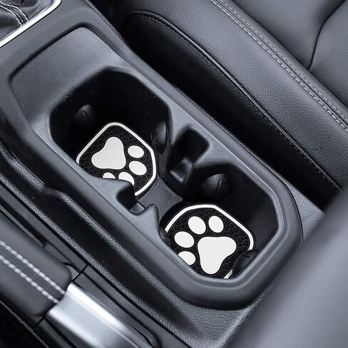 Auovo Auto Cup Holder Inserts Coaster Fit for 2018-2023 Wrangler JL JLU 2020-2023 Gladiator JT Cup Mat Pad Interior Decoration Accessories (4 Pcs Kit) (Red JL, for deep Rear Cup Holders) in Kuwait