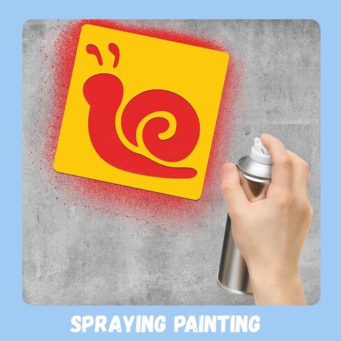 24 Pieces Garden Chalk Stencils for Kids Outside Drawing Stencils Painting Sidewalk Stencils with Cute Template for Kids Toddlers Preschooler (6Inch) in Saudi Arabia