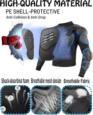 Kids Motorcycle Jakcet-Dirk Bike Gear,Youth Motocross Armor Suit,Back Chest Eblow Protection in Kuwait