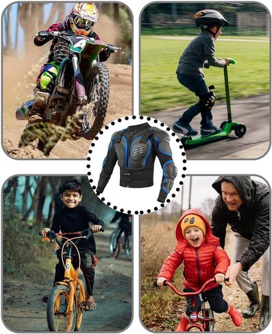 Kids Motorcycle Jakcet-Dirk Bike Gear,Youth Motocross Armor Suit,Back Chest Eblow Protection in Kuwait