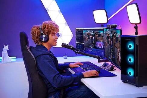 كاميرا Elgato Facecam Pro، كاميرا ويب True 4K60 فائقة الدقة للبث المباشر، والألعاب، ومكالمات الفيديو، ومستشعر سوني، وتصحيح الضوء المتقدم، والتحكم في نمط DSLR، وزاوية واسعة، تعمل مع OBS، والفرق، والتكبير، والكمبيوتر الشخصي/Mac in Kuwait