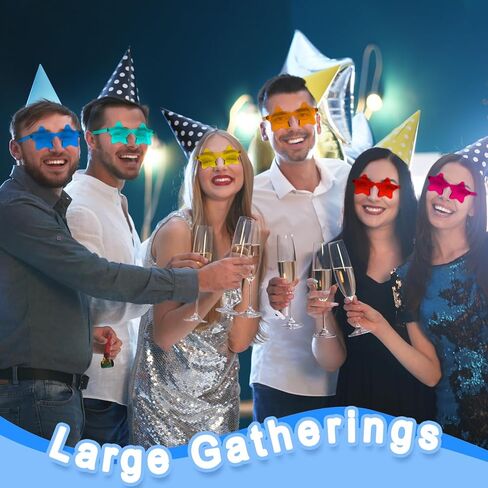 8/12/24/36/48 Pack Star Sunglasses Bulk Colorful Rimless Star Glasses Transparent Candy Color Sunglass for Adult Kids in Kuwait