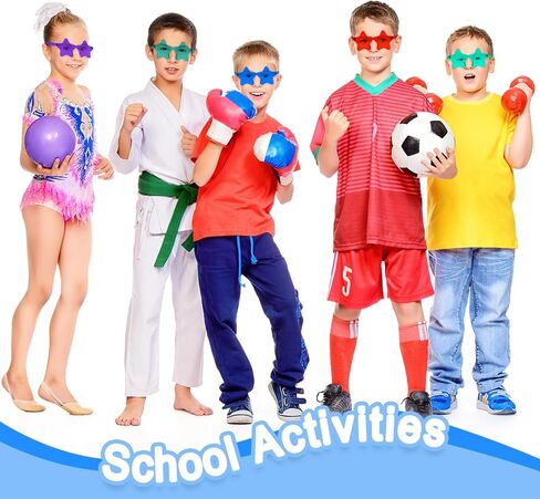 8/12/24/36/48 Pack Star Sunglasses Bulk Colorful Rimless Star Glasses Transparent Candy Color Sunglass for Adult Kids in Kuwait