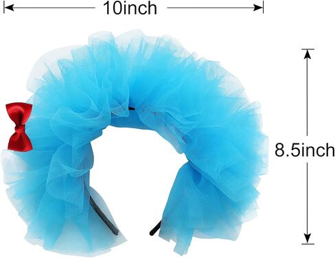 Blue Fluffy Tulle Headband Halloween Costume Headwear Dress up Hair Accessories in Saudi Arabia