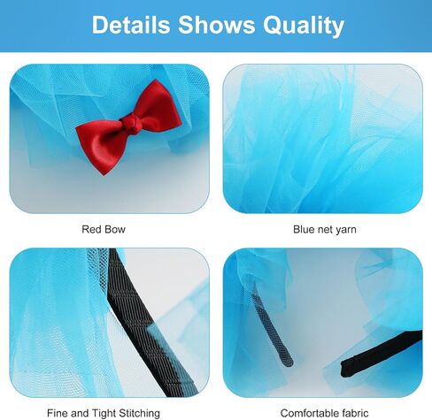Blue Fluffy Tulle Headband Halloween Costume Headwear Dress up Hair Accessories in Saudi Arabia