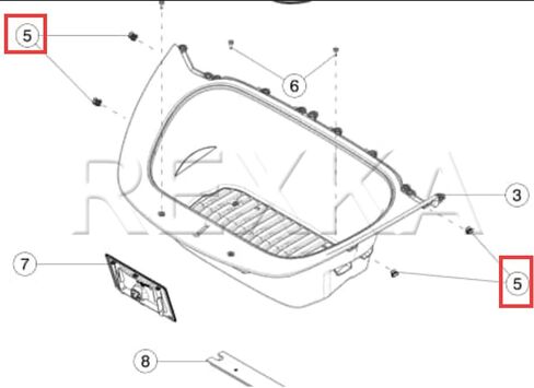 Rexka 10pcs Model Y Front Bumper Box Buckle Hood Trunk Clip for Tesla 1472872-00-B 147287200B Tesla Front Frunk Fender Clip 1472872-00-C, 147287200C in Saudi Arabia