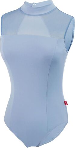 Mock Neck Teen Girls Women Leotards for Ballet, Adult Sleeveless Spandex Dance Bodysuit in Saudi Arabia