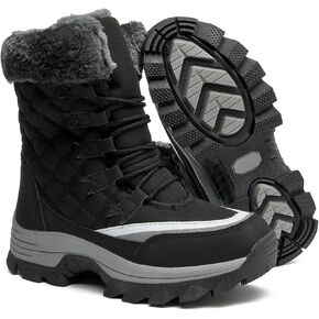 DADAWEN Women's Winter Snow Boots Waterproof Warm Faux Fur Lined Mid-Calf Cold Weather Outdoor Winter Boots