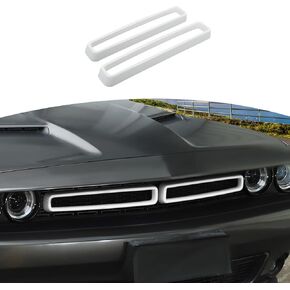 for Challenger Grille Insets Trim Cover Fit for Dodge Challenger 2015 up Matt Black Exterior Accessories 2pcs
