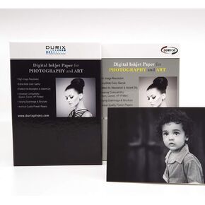 DURICO Artistic Smooth 210GSM Textured Surface Fineart Digital Inkjet Photo Paper (8" X 10", 25 Sheets)