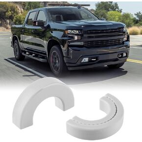Tow Hook Covers Fit for Chevy Silverado 1500 2007-2024, Hitch Cover Front Customized Car Tow Hooks Compatible with Chevrolet Silverado 1500 Accessories 2007-2024 (White)