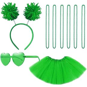 Women Costume Accessories Set Tutu Pom Pom Costume Accessory Set for Spirit Day