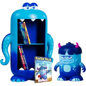 BOOKSY - Monster Tales Collector Display Set - 1 Mini Monster Bookshelf, 1 Mini Booksy Figure, and 1 Miniature Book Filled with Over 40 Pages of Illustrations & Storytelling