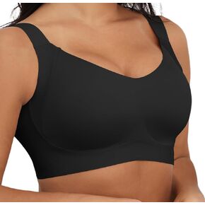 Plus Size Wireless Bras for Women Full Coverage No Underwire Comfort Smoothing Bralette for Workout Everyday Bras