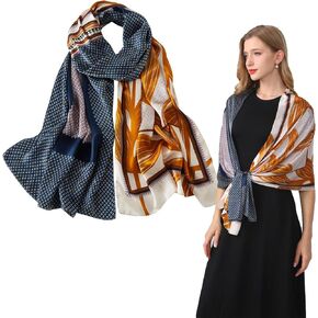 100% Mulberry Silk Long Scarf for Women Oblong Scarves Large Shawls for Headscarf and Neck Hair Wraps Gift Packed