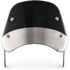 Motorcycle Windshield Universal Windscreen Wind Deflector for 5 '' - 7 '' Headlights (Black)