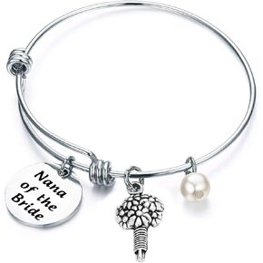 FOTAP Nana of the Bride Gift Nana of the Groom Bracelet Bridal Party Gift Bridal Shower Gift