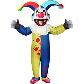 Halloween Clown Inflatable Costume for Adult 8 ft Full Body Costume Funny Blow up Suit for Cosplay Party
