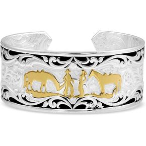 Montana Silversmiths Women's Between Friends Cuff Bracelet Silver One Size