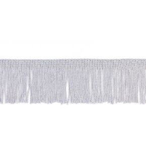 Trims by the Yard Chainette Fringe Trim, 2"/10 Yards, Silver/Grey
