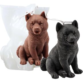 Cute Teddy Dog Candle Mold, Dog Silicone Mold, Animal Resin Mold for Soap Soy Wax Epoxy DIY Handcraft Home Ornaments Wedding Party Decoration Birthday Gifts