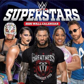 TURNER LICENSING WWE Superstars 2025 12x12 Team Wall Calendar (25998075117)