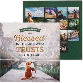 Christian Art Gifts Large Inspirational Scripture 2025 12 Month Wall Calendar for Men, Women & Kids: Psalms of Praise Encouraging Bible Verses, Beautiful Colorful Scenic Nature, Office & Home, 10 x 10