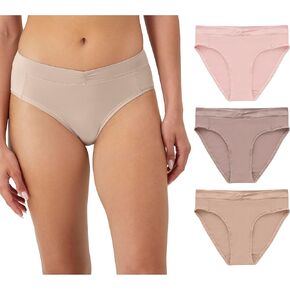 Maidenform Women's Microfiber Underwear, Rise Tailored High Leg Panties, 3-Pack