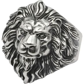 Lion Rings for Men Punk Vintage Viking Gothic Open rings