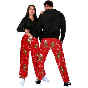 Halloween Pajama Pants for Men Women Cute Ghost Unisex Sleep Lounge Pants, Couple PJ Bottoms Sleepwear Gifts