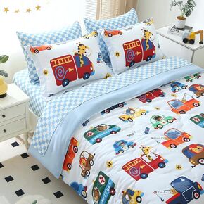 7 Piece Boys Sports Ball Comforter Bedding Set Twin Size for Teens Baseball Football Soccer Basketball Softball Bed in A Bag Comforter Set for Kids Girls All Season Bedroom Decor Colourful