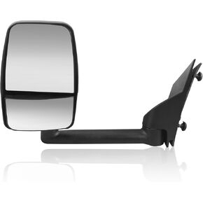 Towing Mirror Left Driver Side Compatible with 2003-2017 Chevy Express 1500/2500/3500 Compatible with 2003-2017 GMC Savana 1500/2500/3500 Van Manual Adjustment Folding Black 25894029