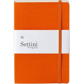 Classic Lined Journal Notebook, Faux Leather, Soft Cover, Medium 5.5 x 8.3 inches, Personal Diary, Travel Journal (Blue)