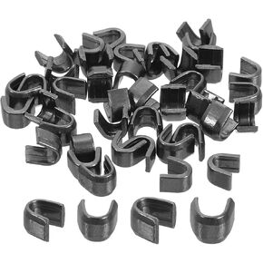 uxcell 40Pcs Zipper Slider Retainers - #3#5 U Shape Top Stoppers for Bags Coats Jackets Closed-end Zippers Replacing, Metallic Black(Each Size 20Pcs)