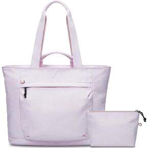 حقيبة سفر للنساء من باجيل، حقيبة كتف للسفر مع أكمام بعجلات، حقيبة يد بمقبض علوي مقاوم للماء، حقيبة كمبيوتر محمول للحمل أثناء عطلة نهاية الأسبوع طوال الليل للسفر وصالة الألعاب الرياضية والعمل - أرجواني فاتح in Kuwait