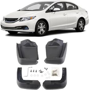 Front Rear Splash Guards Mud Flaps for Honda Civic 2012-2015 Coupe Sedan 4pcs