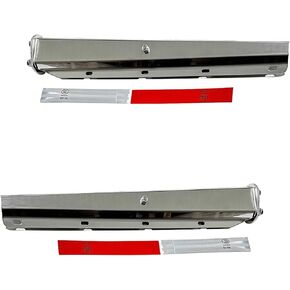 Straight Spring Loaded Mud Flap Hanger for Semi Trucks, Bolt Spacing 2-1/2" 2.5",Stainless Spring Loaded Commercial Truck Heavy Duty HD Mudflap Hanger Splash Guard Bracket, Right & Left Side