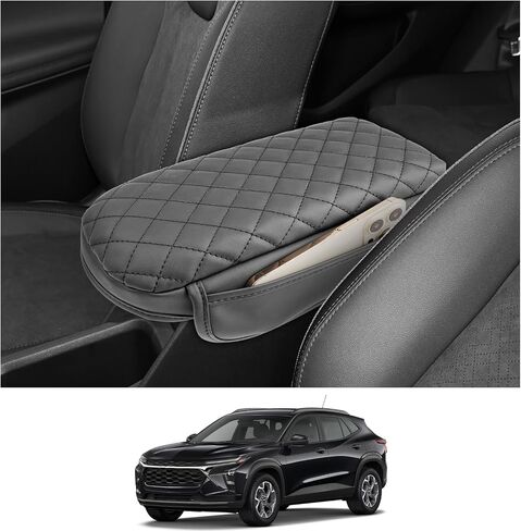 CDEFG 2024 2025 Trax Center Console Cover for 2024 2025 Chevy Trax Armrest Cover Middle Console Pad Arm Rest Cover 2024 Trax 2025 Accessories (w/Pockets) in Saudi Arabia