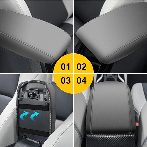 Armrest Cover for Toyota Highlander 2008-2013 Center Console Covers Car Decoration Accessories Replacement Part (Grey) in Saudi Arabia