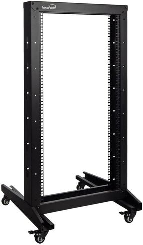 حامل خادم NavePoint 45U 2 Post Rack بإطار مفتوح لمعدات 19 بوصة، AV، والشبكات، وأجهزة البيانات وتكنولوجيا المعلومات، 2-Post Rack 45U 881lbs سعة الوزن، أبيض in Saudi Arabia