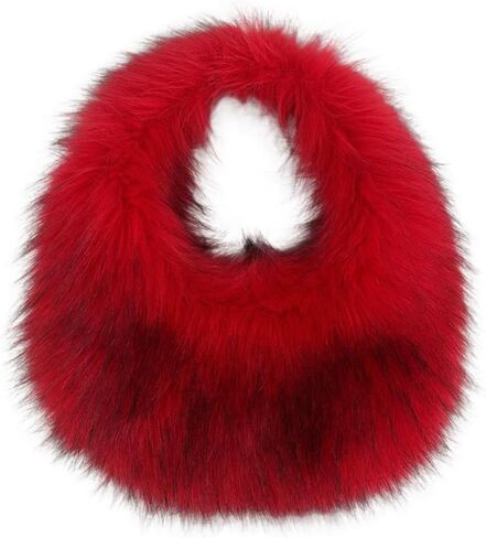 Faux Fur Hobo Bag for Women Large Shoulder Bag Cute Fluffy Tote Bag Plush Handbag Y2K Furry Purse in Saudi Arabia