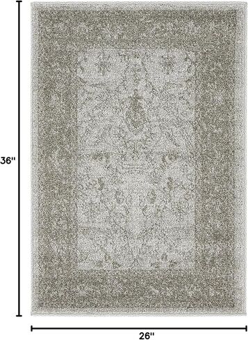Rugs.com Miranda Collection Rug – 2' 2 x 3' Blue Medium Rug Perfect for Entryways, Kitchens, Breakfast Nooks, Accent Pieces in Kuwait