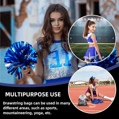 6 Pcs Cheer Drawstring Backpack Cheerleading Drawstring Bag Cheer Accessories Gifts for Cheerleaders (RoseRed) in Saudi Arabia