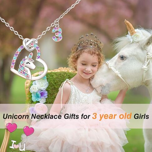 3-12 Year Old Girl Birthday Gifts, Girls Unicorn Necklace Christmas Gifts for Daughter/Granddaughter/Niece in Saudi Arabia