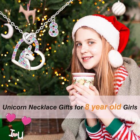 3-12 Year Old Girl Birthday Gifts, Girls Unicorn Necklace Christmas Gifts for Daughter/Granddaughter/Niece in Saudi Arabia