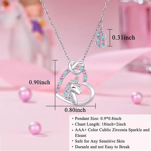 3-12 Year Old Girl Birthday Gifts, Girls Unicorn Necklace Christmas Gifts for Daughter/Granddaughter/Niece in Saudi Arabia