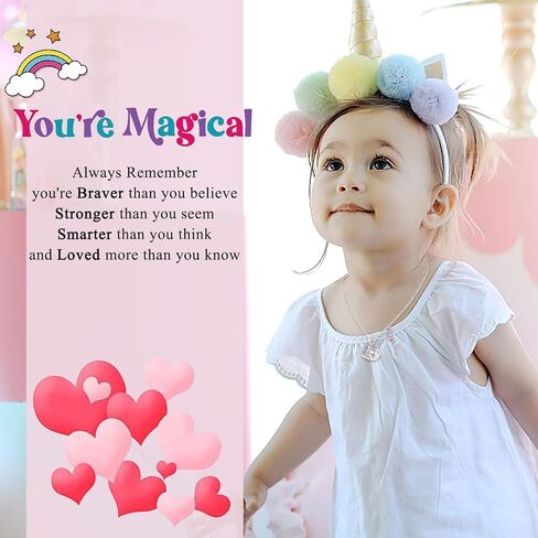 3-12 Year Old Girl Birthday Gifts, Girls Unicorn Necklace Christmas Gifts for Daughter/Granddaughter/Niece in Saudi Arabia