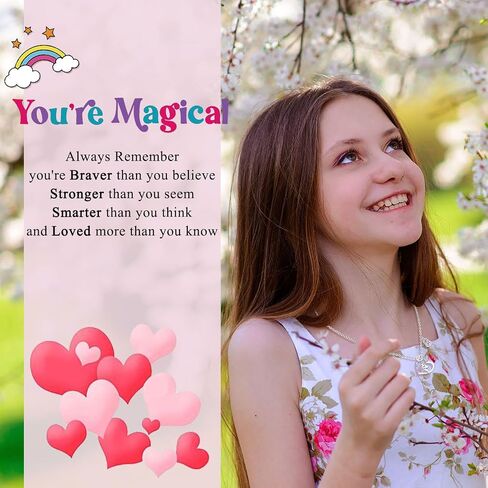 3-12 Year Old Girl Birthday Gifts, Girls Unicorn Necklace Christmas Gifts for Daughter/Granddaughter/Niece in Saudi Arabia