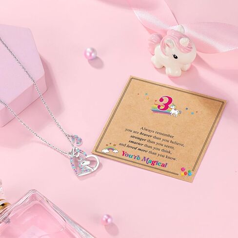 3-12 Year Old Girl Birthday Gifts, Girls Unicorn Necklace Christmas Gifts for Daughter/Granddaughter/Niece in Saudi Arabia