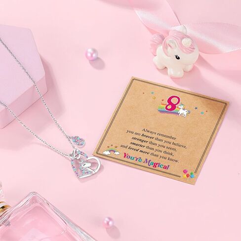 3-12 Year Old Girl Birthday Gifts, Girls Unicorn Necklace Christmas Gifts for Daughter/Granddaughter/Niece in Saudi Arabia
